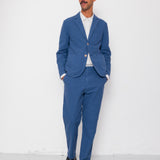 Cotton Linen Blazer - Woad