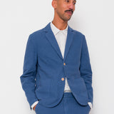 Cotton Linen Blazer - Woad