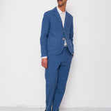 Cotton Linen Blazer - Woad