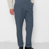 Fixed Waistband Cotton Linen Trouser - Charcoal