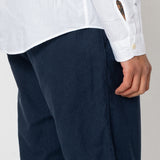 Cotton Linen Trouser - Dark Navy