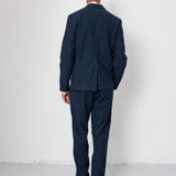 Cotton Linen Trouser - Dark Navy