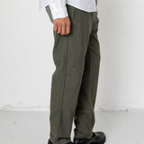 Cotton Linen Trouser - Dark Sage