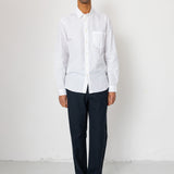 Fixed Waistband Cotton Linen Trouser - Soft Black