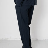 Cotton Linen Trouser - Soft Black