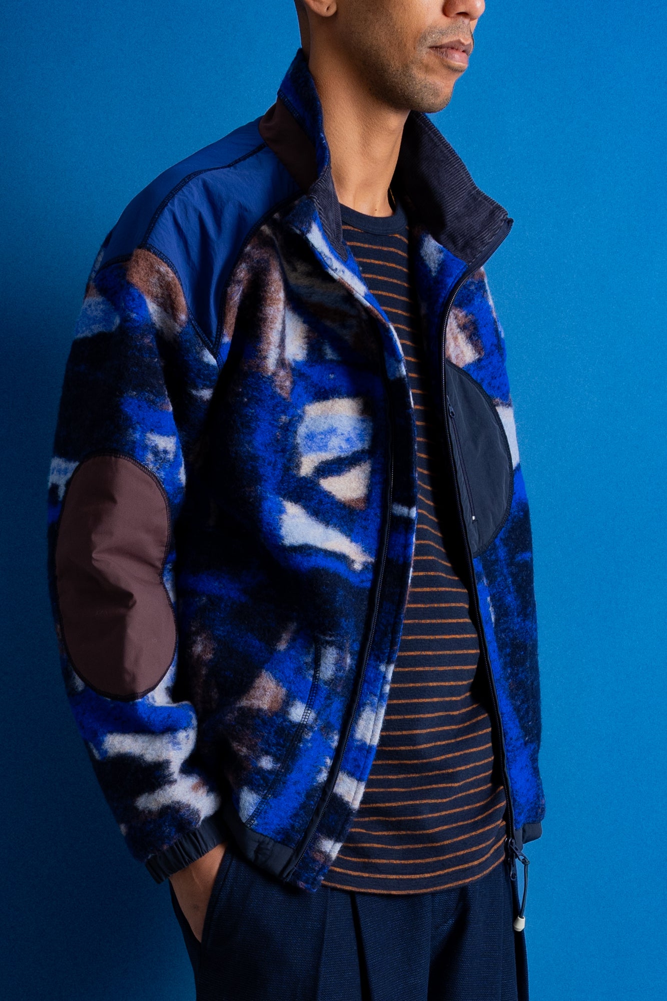 Folk | Folk Curve Fleece - Multi Art Jacquard | Folk x Goss Brothers