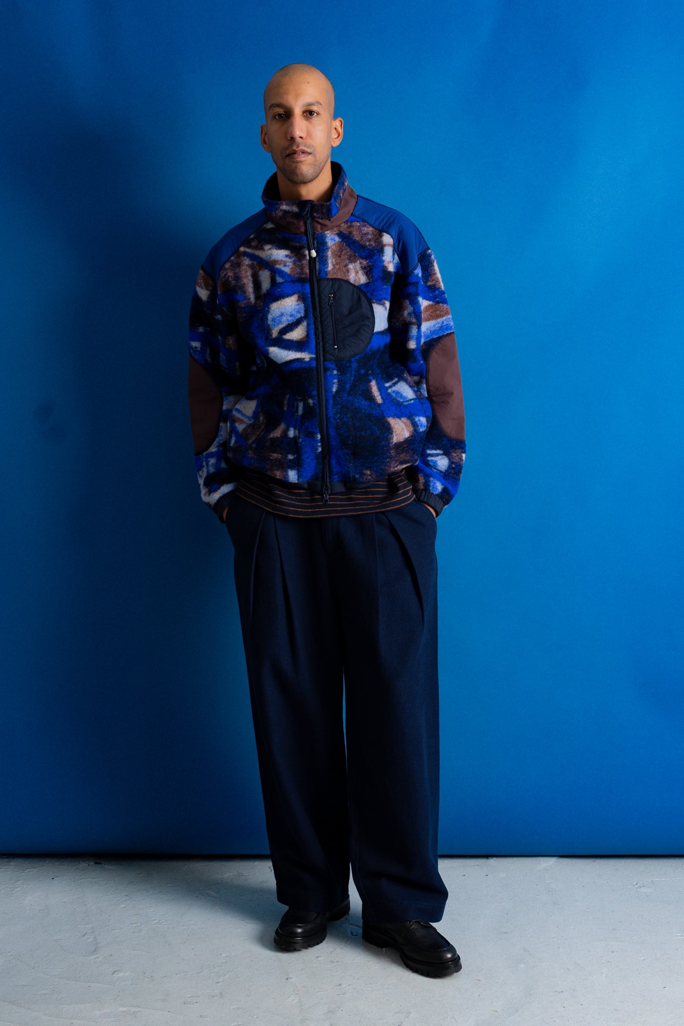 Folk | Folk Curve Fleece - Multi Art Jacquard | Folk x Goss Brothers