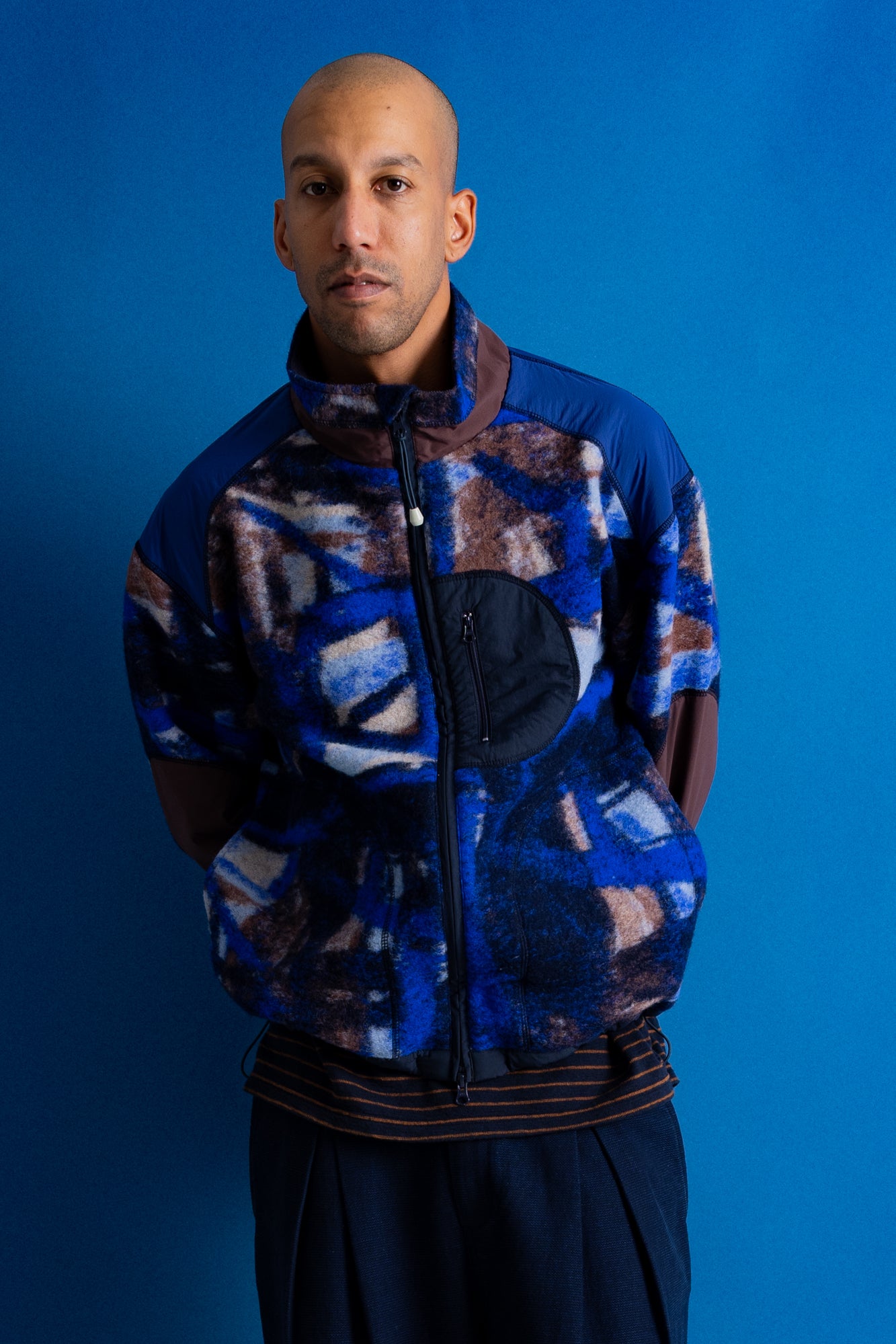 Folk | Folk Curve Fleece - Multi Art Jacquard | Folk x Goss Brothers