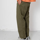Folk | Folk Drawcord Assembly Pant - Dark Olive Seersucker