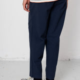 Drawcord Assembly Pant - Navy Herringbone