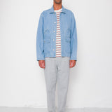 Folk | Folk Drawcord Assembly Pant - Silver Grey Cotton Linen
