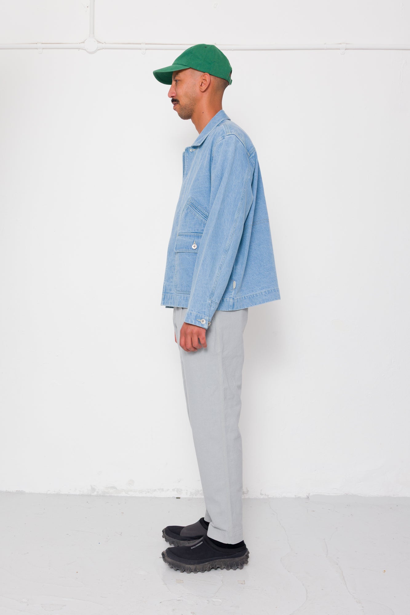 Folk | Folk Drawcord Assembly Pant - Silver Grey Cotton Linen