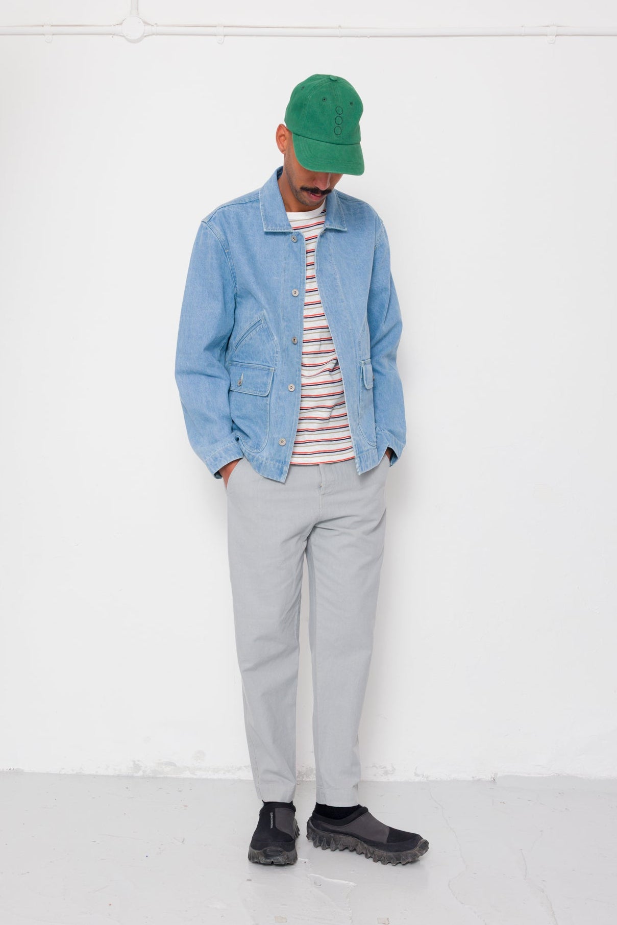 Folk | Folk Drawcord Assembly Pant - Silver Grey Cotton Linen