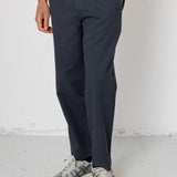 Drawcord Assembly Pant - Slate Blue Herringbone