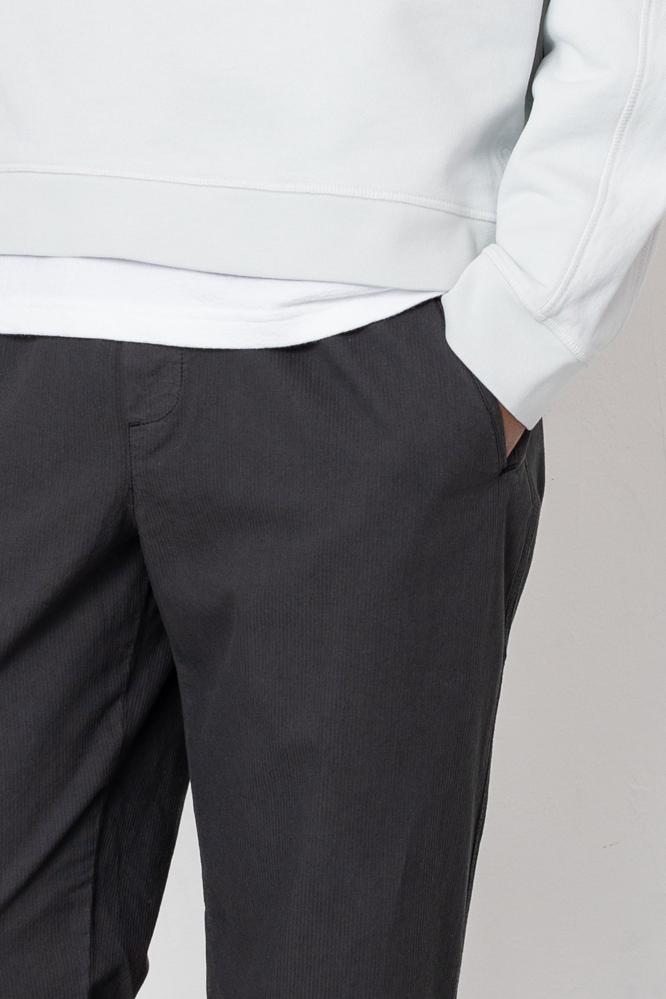 Folk | Folk Drawcord Assembly Pant - Soft Black Ministripe