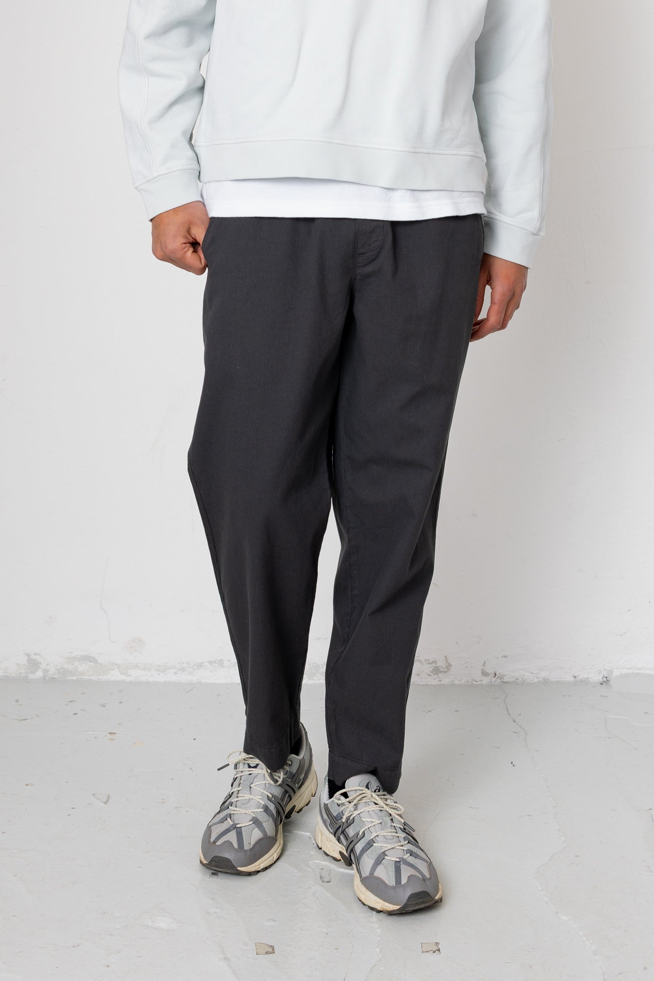 Folk | Folk Drawcord Assembly Pant - Soft Black Ministripe