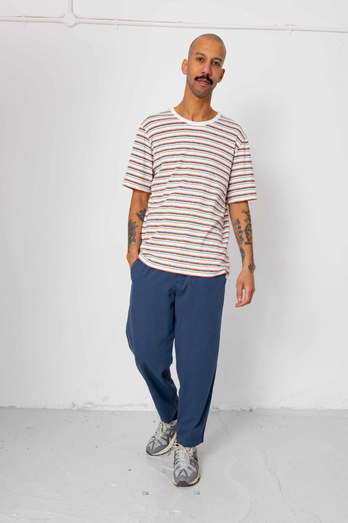 Folk | Folk Drawcord Assembly Pant - Navy Herringbone