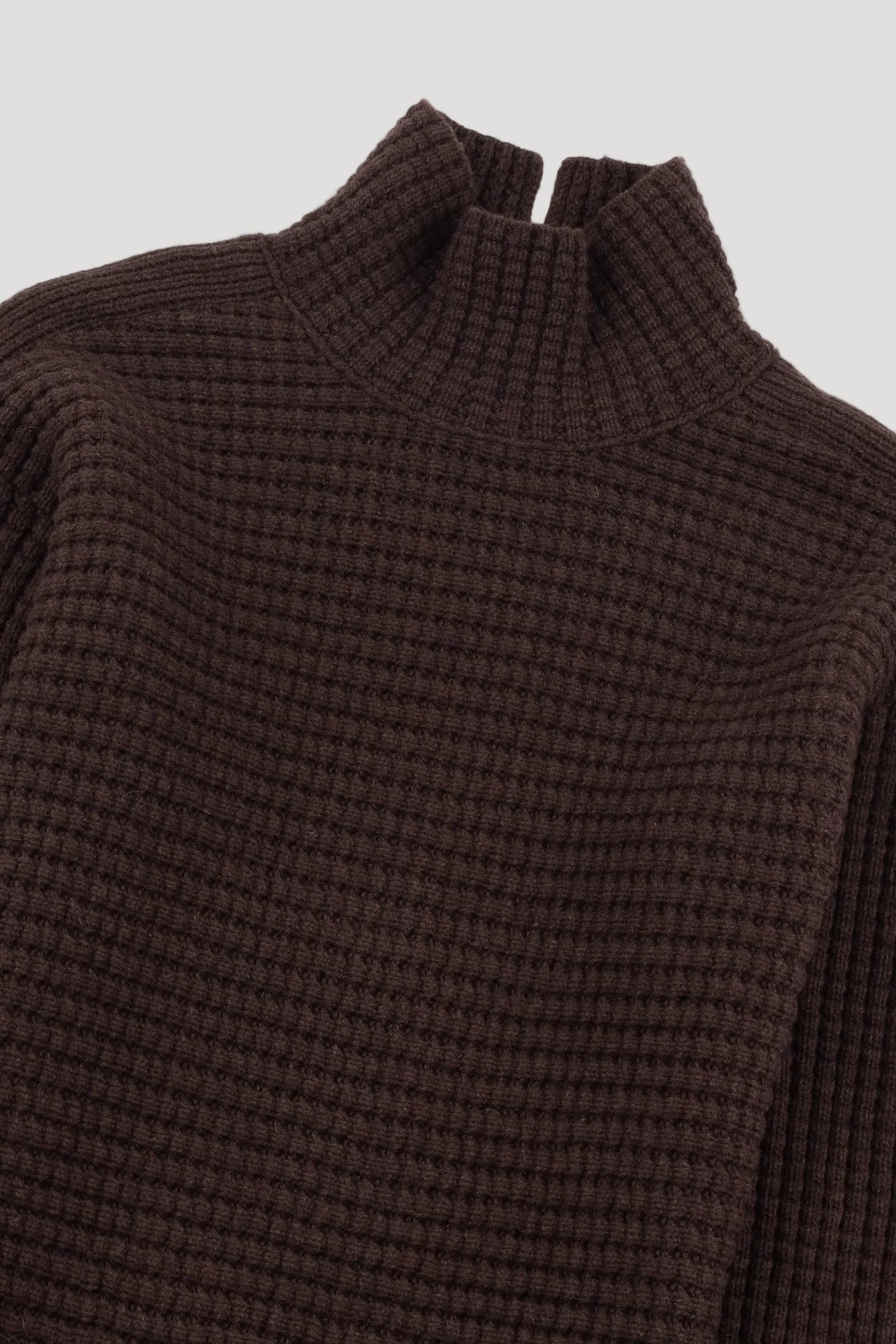 Funnel Neck Jumper - Coffee