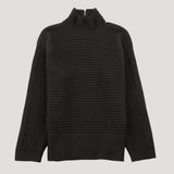 Funnel Neck Jumper - Dark Forest Green