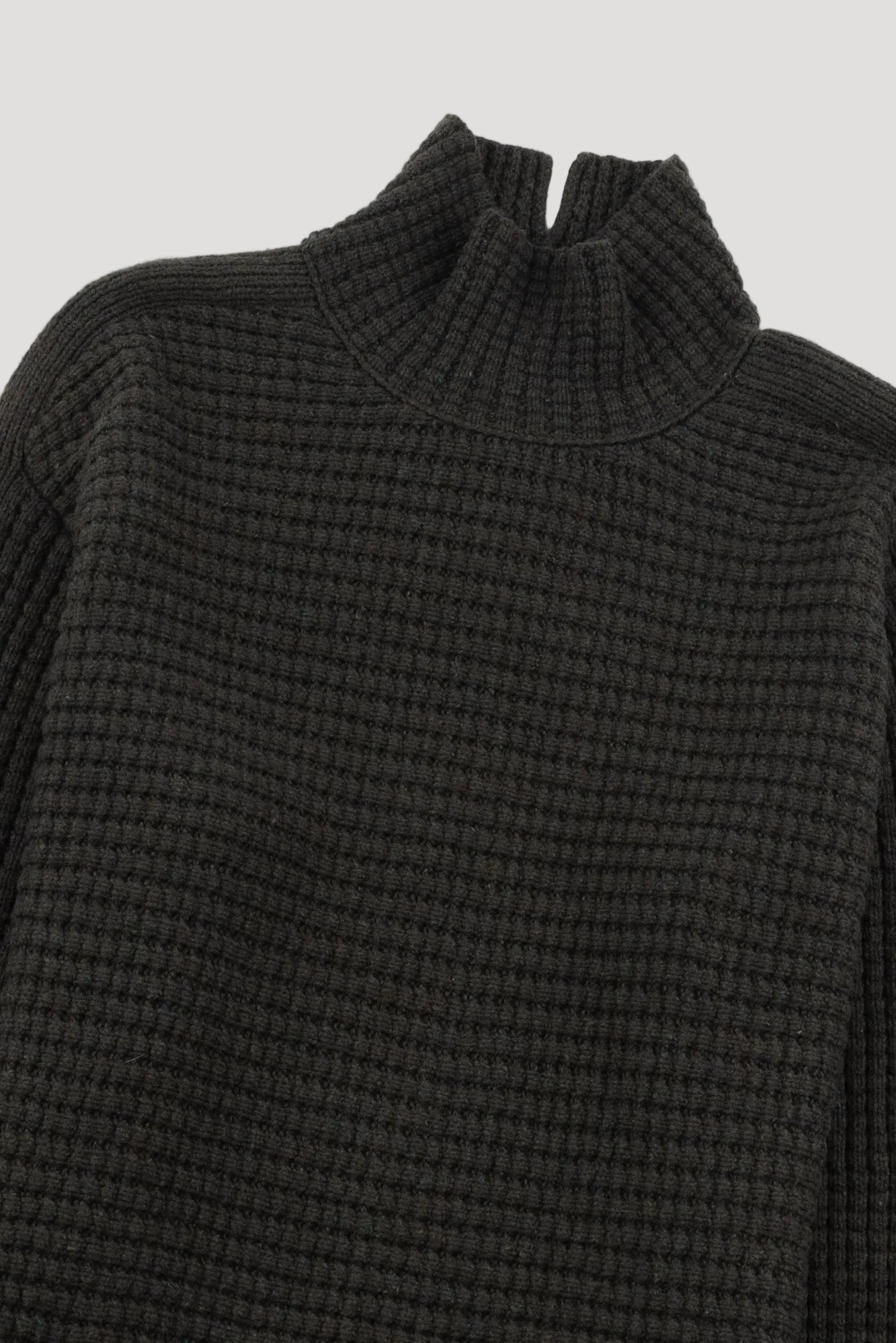Funnel Neck Jumper - Dark Forest Green
