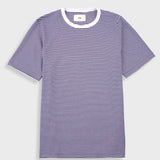 1x1 Striped T-Shirt - Bright Navy / Ecru