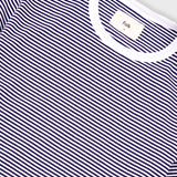 1x1 Striped T-Shirt - Bright Navy / Ecru