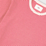 1x1 Striped T-Shirt - Crimson / Stone