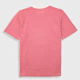 1x1 Striped T-Shirt - Crimson / Stone