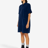 A-Line Zip Dress - Washed Ink