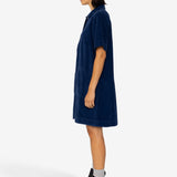 A-Line Zip Dress - Washed Ink