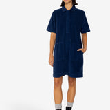 A-Line Zip Dress - Washed Ink