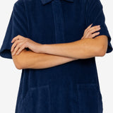 A-Line Zip Dress - Washed Ink