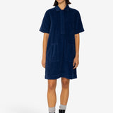 A-Line Zip Dress - Washed Ink