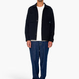 Anniversary Patch Overshirt - Ash Navy Brushed Twill