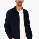 Anniversary Patch Overshirt - Ash Navy Brushed Twill