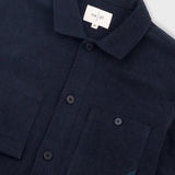 Anniversary Patch Overshirt - Ash Navy Brushed Twill