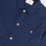 Anniversary Patch Overshirt - Navy Linen