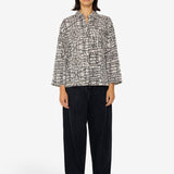 Archive Shirt - Black Ecru Maze Print