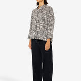 Archive Shirt - Black Ecru Maze Print
