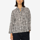 Archive Shirt - Black Ecru Maze Print