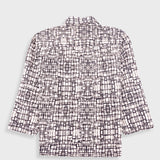 Archive Shirt - Black Ecru Maze Print