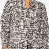 Archive Shirt - Black Ecru Maze Print