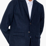 Assembly Blazer - Navy Melange Wool