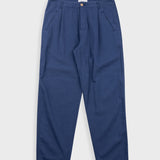 Blue pants on a light gray background