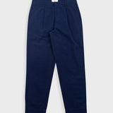 Folk | Folk Assembly Suit Trouser - Navy Crinkle Stripe