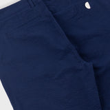 Folk | Folk Assembly Suit Trouser - Navy Crinkle Stripe