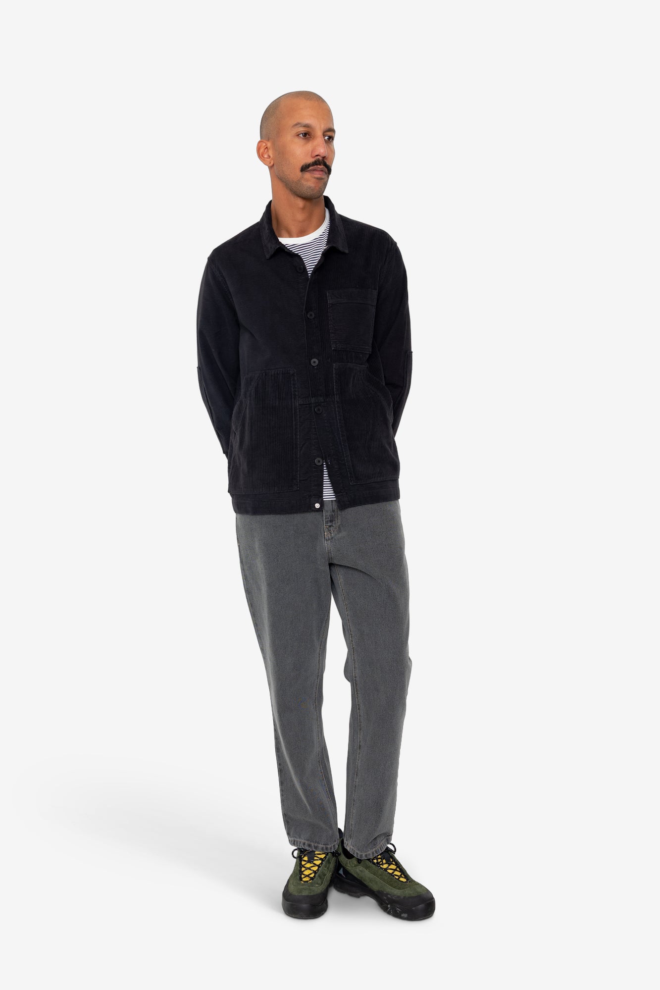 Folk Folk Assembly Worker Jacket - Soft Black Cord Mix