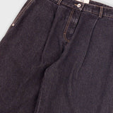 Baggy Trousers - Washed Black Denim
