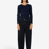 Baggy Trousers - Washed Black Denim