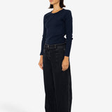 Baggy Trousers - Washed Black Denim